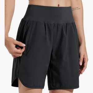 Sleek Black Women's Athletic Shorts